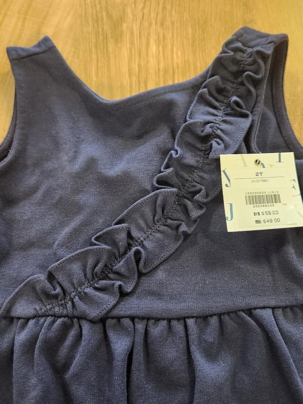 NWT Janie and Jack Ruffled Navy Dress